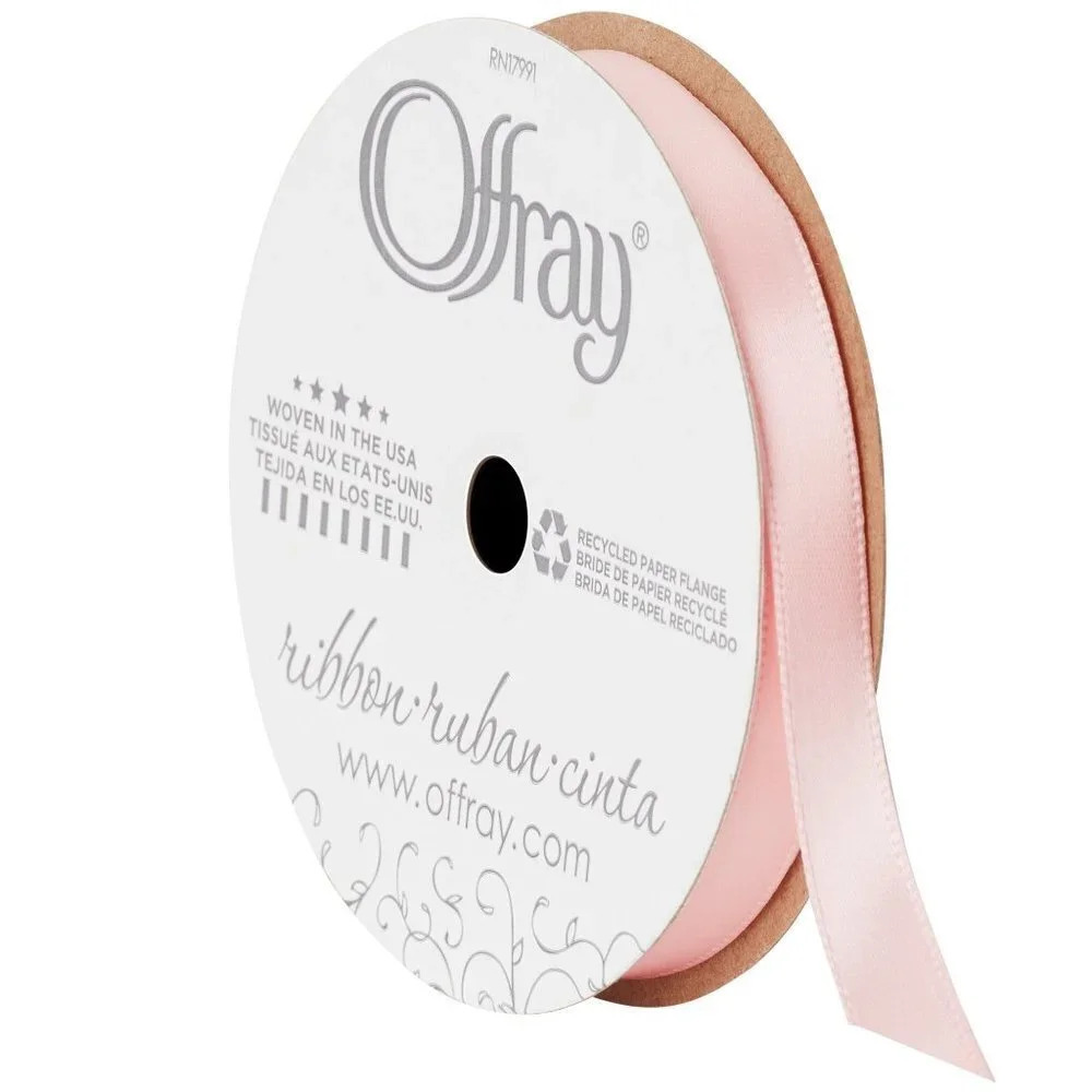 Offray 12 pk Satin Carnation 3/8 inch Ribbon‎ New